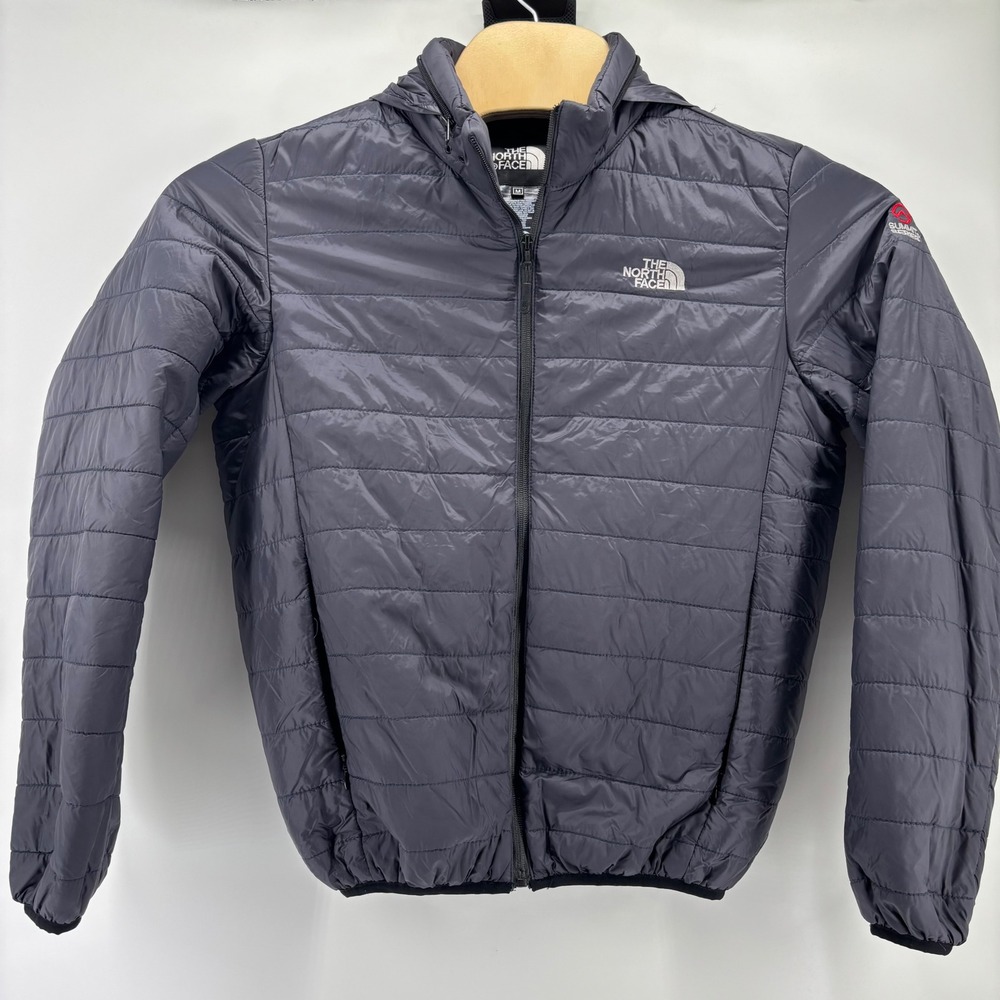 The North Face Puffer Jacket Womens M Gray Summit Series Gore-Tex Hooded Coat